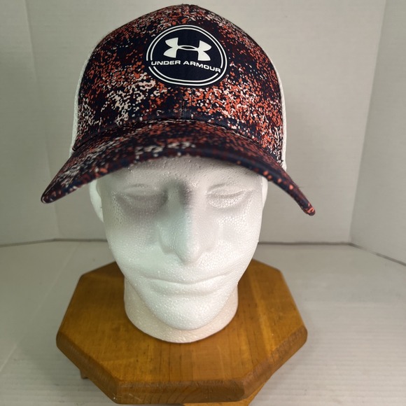 Under Armour UA Mens Iso-Chill Driver Mesh Golf Hat Navy‎ White Size XL/XXL - Picture 1 of 13